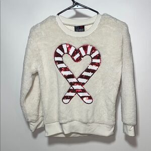 Miss Chievous Cream Candy Cane Sweatshirt